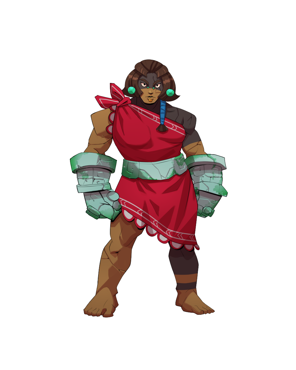 Tzal, madre de la tierra, rodeada de raíces, montañas y barro sagrado.